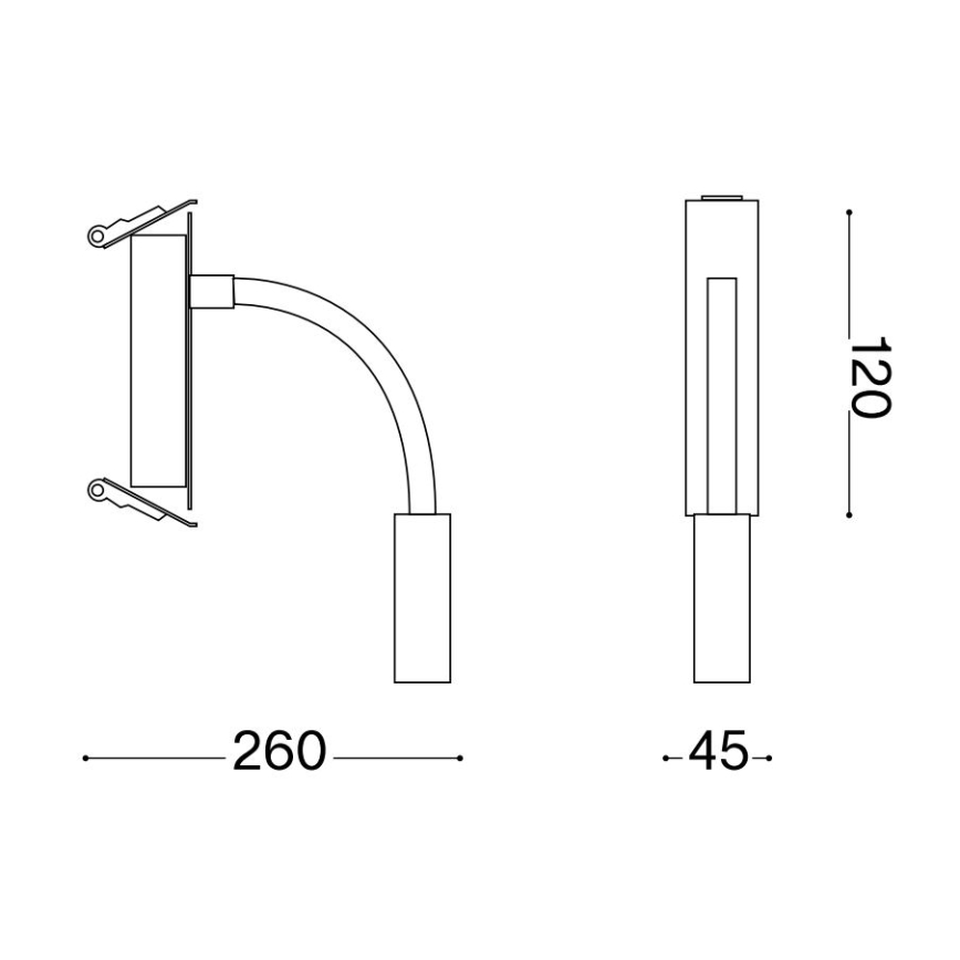 Ideal Lux - LED Flexibel klein lampje IO LED/3W/230V CRI 90 wit