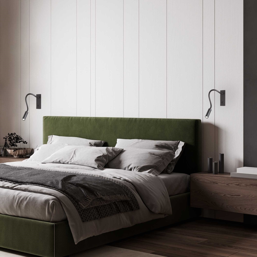 Ideal Lux - LED Flexibel klein lampje IO LED/3W/230V CRI 90 zwart