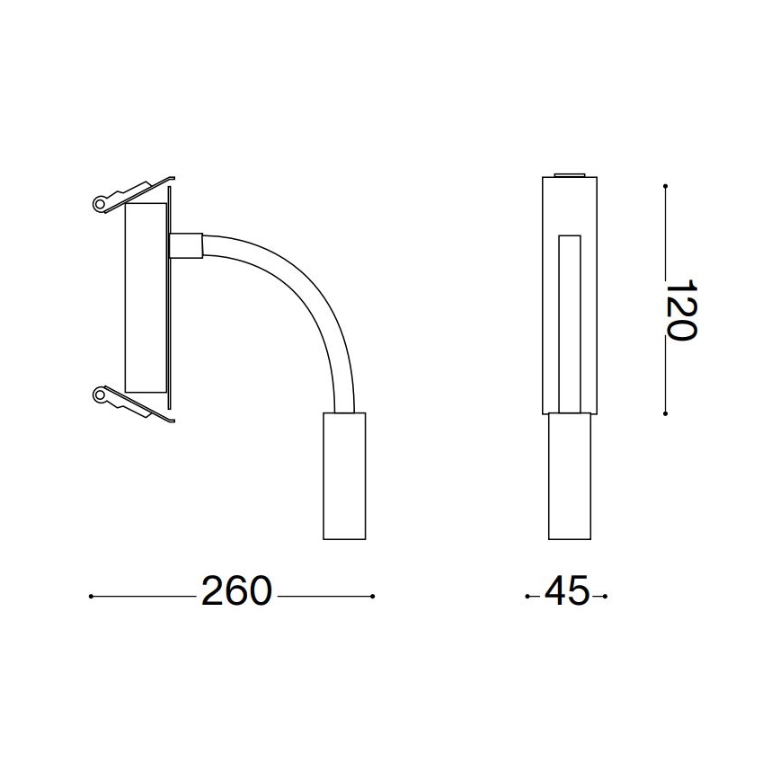 Ideal Lux - LED Flexibel klein lampje IO LED/3W/230V CRI 90 zwart