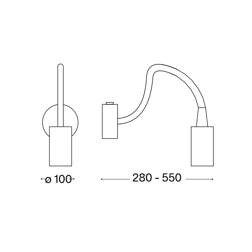 Ideal Lux - LED Flexibele leeslamp FOCUS LED/4W/230V CRI 90 zwart