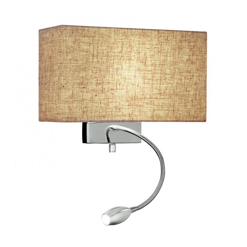 Ideal Lux - LED Flexibele wandlamp HOTEL 1xE27/60W + LED/1,5W/230V