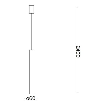 Ideal Lux - LED Hanglamp aan een koord 1xGU10/7W/230V CRI90 koper