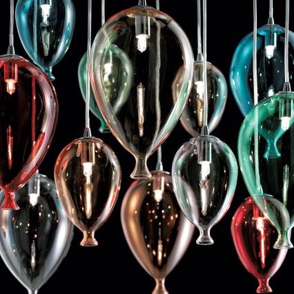 Ideal Lux - LED Hanglamp aan een koord CLOWN 12xG9/3W/230V diameter 60 cm kleurrijk
