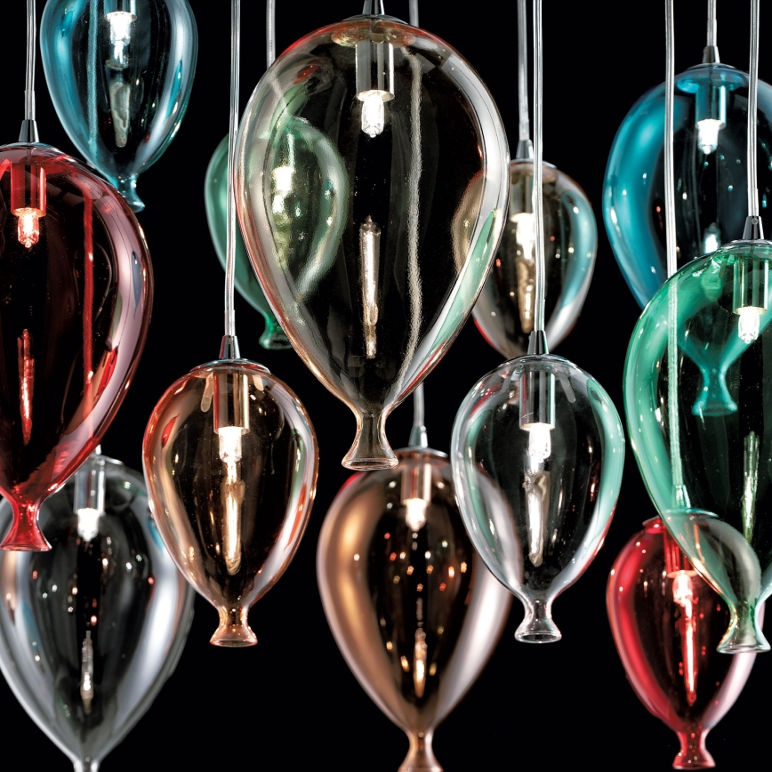 Ideal Lux - LED Hanglamp aan een koord CLOWN 12xG9/3W/230V diameter 60 cm kleurrijk