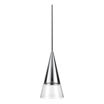 Ideal Lux - LED Hanglamp aan een koord CONO 1xGU10/7W/230V diameter 15 cm CRI 90 glanzend chroom