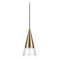 Ideal Lux - LED Hanglamp aan een koord CONO 1xGU10/7W/230V diameter 15 cm CRI 90 messing