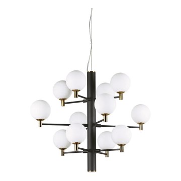 Ideal Lux - LED Hanglamp aan een koord COPERNICO 12xG9/3W/230V diameter 71 cm zwart