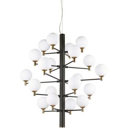 Ideal Lux - LED Hanglamp aan een koord COPERNICO 20xG9/3W/230V diameter 86 cm zwart