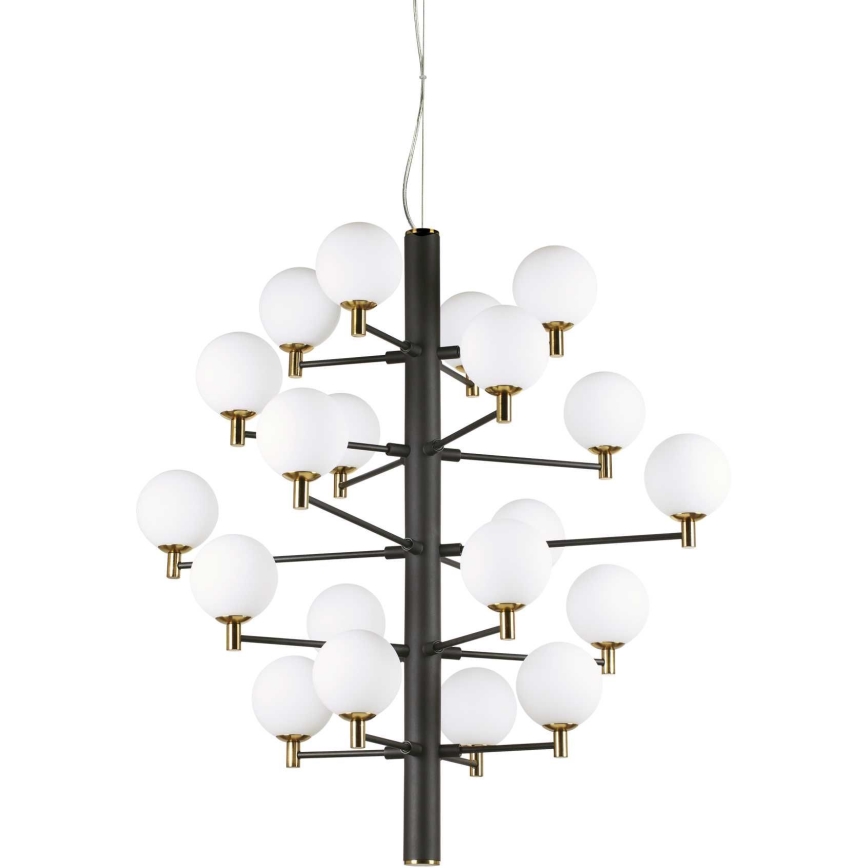 Ideal Lux - LED Hanglamp aan een koord COPERNICO 20xG9/3W/230V diameter 86 cm zwart