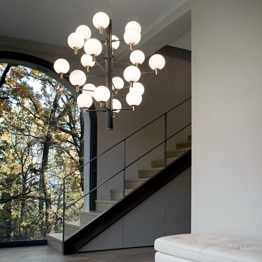 Ideal Lux - LED Hanglamp aan een koord COPERNICO 20xG9/3W/230V diameter 86 cm zwart
