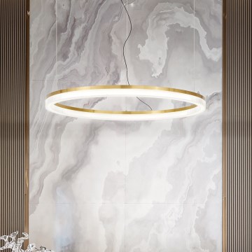 Ideal Lux - LED Hanglamp aan een koord CROWN LED/30W/230V 3000K diameter 60 cm CRI 90 messing
