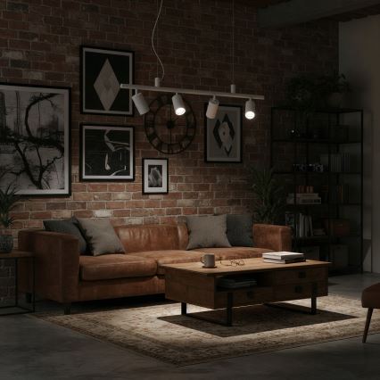 Ideal Lux - LED Hanglamp aan een koord DYNAMITE 4xGU10/7W/230V CRI 90 wit