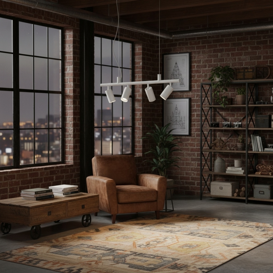 Ideal Lux - LED Hanglamp aan een koord DYNAMITE 4xGU10/7W/230V CRI 90 wit