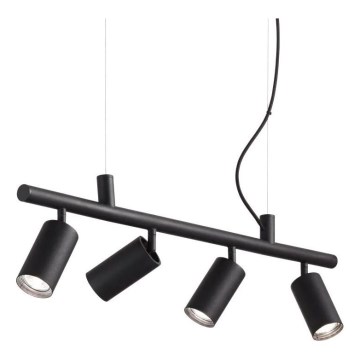 Ideal Lux - LED Hanglamp aan een koord DYNAMITE 4xGU10/7W/230V CRI 90 zwart