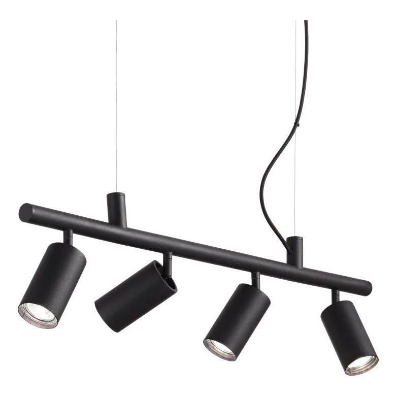 Ideal Lux - LED Hanglamp aan een koord DYNAMITE 4xGU10/7W/230V CRI 90 zwart