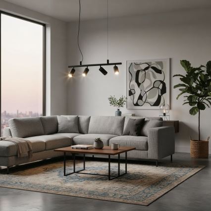 Ideal Lux - LED Hanglamp aan een koord DYNAMITE 4xGU10/7W/230V CRI 90 zwart