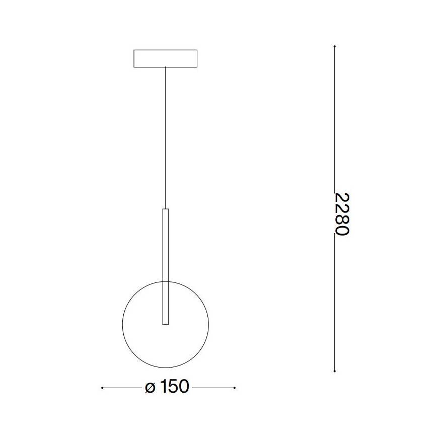 Ideal Lux - LED Hanglamp aan een koord EQUINOXE 1xG4/2W/230V diameter 15 cm glanzend chroom/doorzichtig