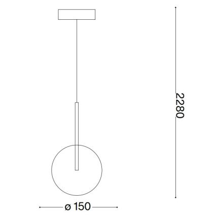 Ideal Lux - LED Hanglamp aan een koord EQUINOXE 1xG4/2W/230V diameter 15 cm messing/gerookt
