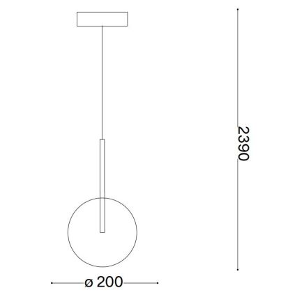 Ideal Lux - LED Hanglamp aan een koord EQUINOXE 1xG4/2W/230V diameter 20 cm messing/gerookt