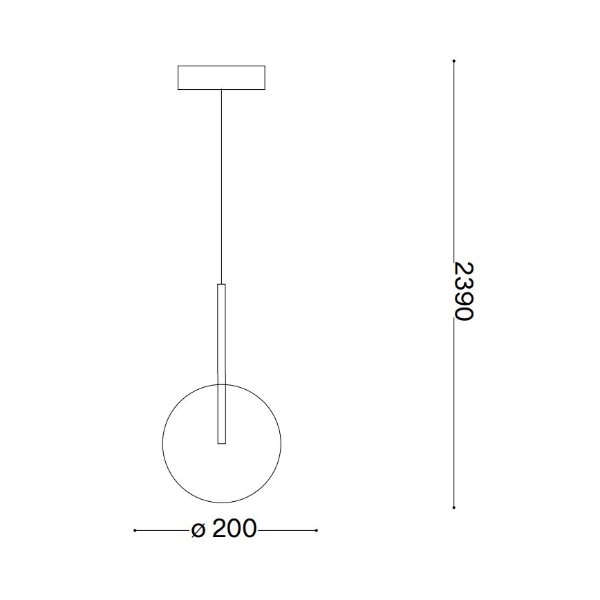 Ideal Lux - LED Hanglamp aan een koord EQUINOXE 1xG4/2W/230V diameter 20 cm messing/gerookt