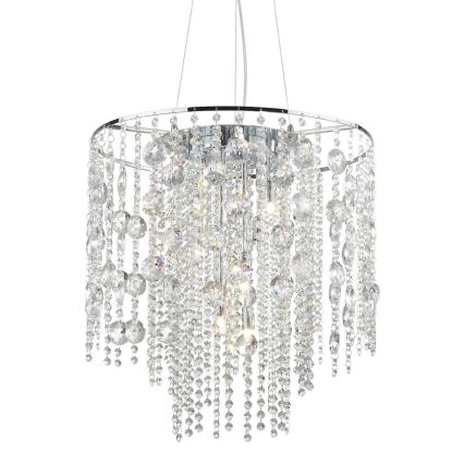 Ideal Lux - LED Kristallen hanglamp aan een koord EVASIONE 10xG9/3W/230V diameter 51 cm glanzend chroom