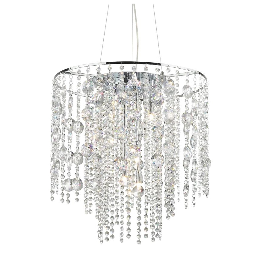 Ideal Lux - LED Kristallen hanglamp aan een koord EVASIONE 10xG9/3W/230V diameter 51 cm glanzend chroom