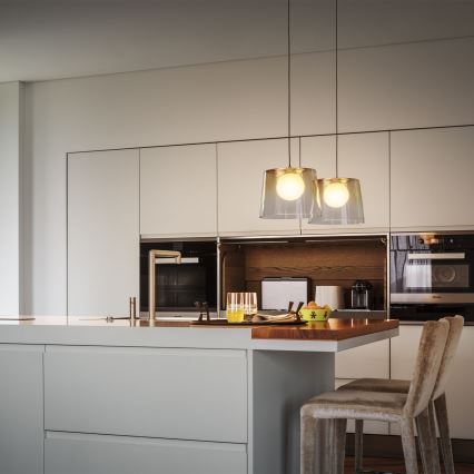 Ideal Lux - LED Hanglamp aan een koord FADE 1xG9/3W/230V diameter 27,3 cm goud/gerookt