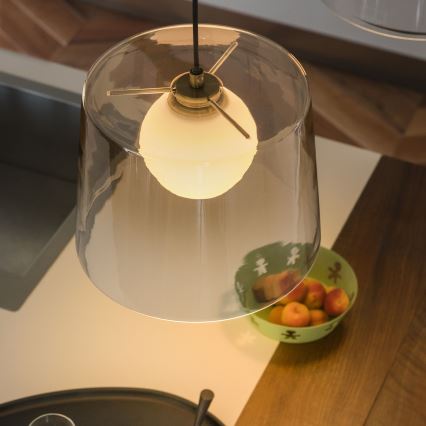 Ideal Lux - LED Hanglamp aan een koord FADE 1xG9/3W/230V diameter 27,3 cm goud/gerookt