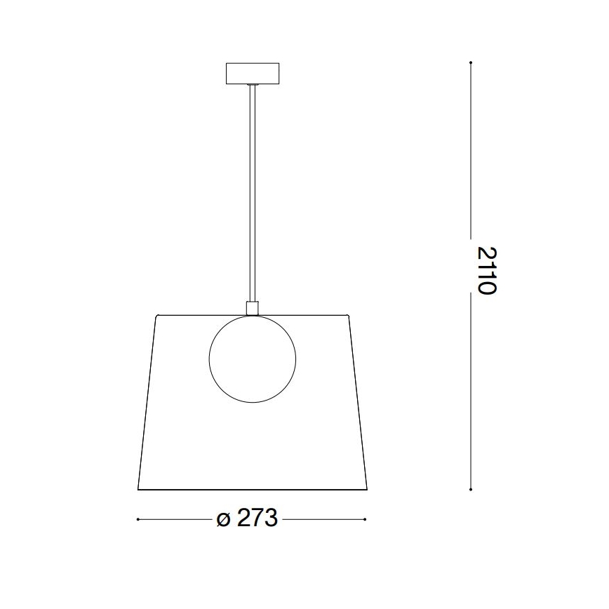 Ideal Lux - LED Hanglamp aan een koord FADE 1xG9/3W/230V diameter 27,3 cm goud/gerookt