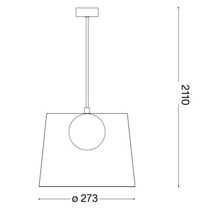 Ideal Lux - LED Hanglamp aan een koord FADE 1xG9/3W/230V diameter 27,3 cm grijs/gerookt