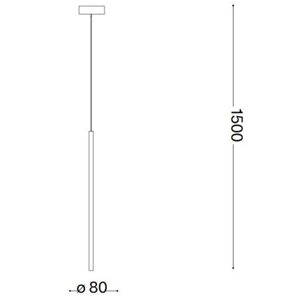 Ideal Lux - LED Hanglamp aan een koord FILO LED/3,5W/230V 3000K CRI 90 messing