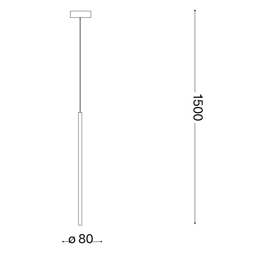 Ideal Lux - LED Hanglamp aan een koord FILO LED/3,5W/230V 3000K CRI 90 messing