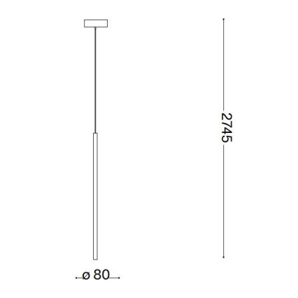 Ideal Lux - LED Hanglamp aan een koord FILO LED/3,5W/230V 3000K CRI 90 wit