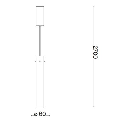 Ideal Lux - LED Hanglamp aan een koord FLAM LED/10W/230V diameter 6 cm CRI 90 grijs