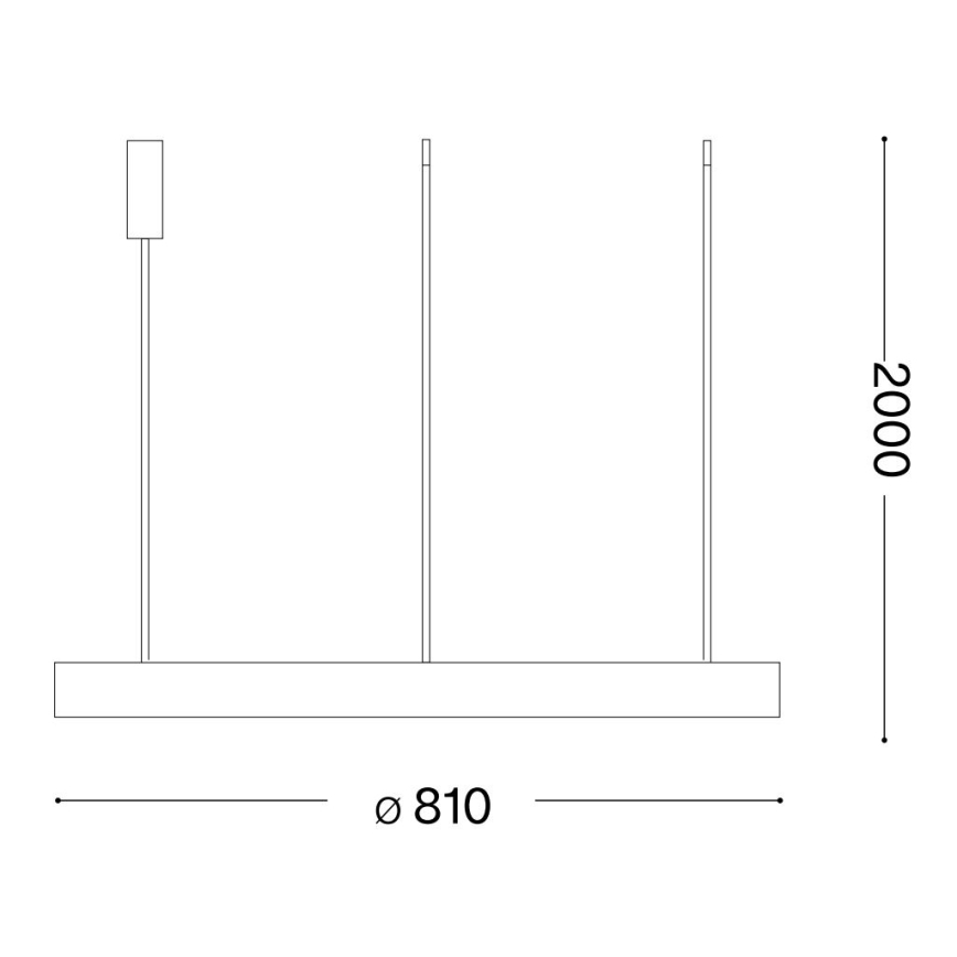 Ideal Lux - LED Hanglamp aan een koord GEMINI LED/59W/230V diameter 81 cm CRI 90 goud