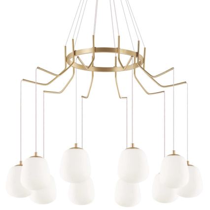 Ideal Lux - LED Hanglamp aan een koord KAROUSEL 10xG9/3W/230V diameter 82,5 cm messing