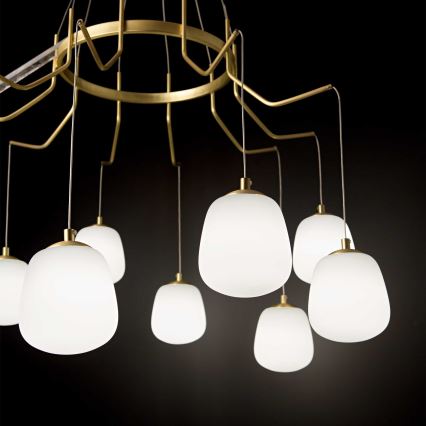 Ideal Lux - LED Hanglamp aan een koord KAROUSEL 10xG9/3W/230V diameter 82,5 cm messing