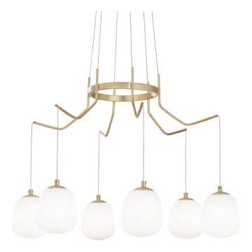 Ideal Lux - LED Hanglamp aan een koord KAROUSEL 6xG9/3W/230V diameter 72 cm messing