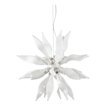 Ideal Lux - LED Hanglamp aan een koord LEAVES 8xG9/3W/230V diameter 63 cm wit