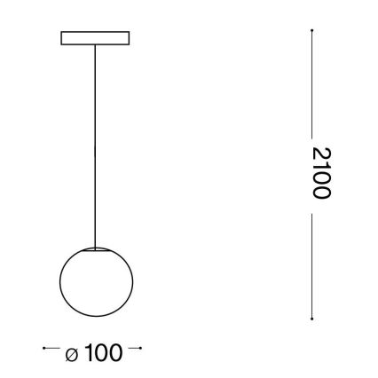 Ideal Lux - LED Hanglamp aan een koord MAPA 1xG9/3W/230V diameter 10 cm wit