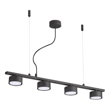 Ideal Lux - LED Hanglamp aan een koord MINOR 4xGX53/9W/230V 75,5 cm zwart