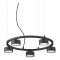 Ideal Lux - LED Hanglamp aan een koord MINOR 5xGX53/9W/230V diameter 50 cm zwart