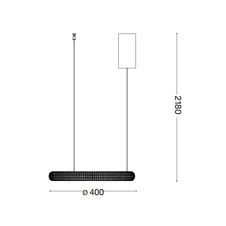 Ideal Lux - LED Hanglamp aan een koord MIRACLE LED/25W/230V diameter 40 cm CRI 90 mat chroom