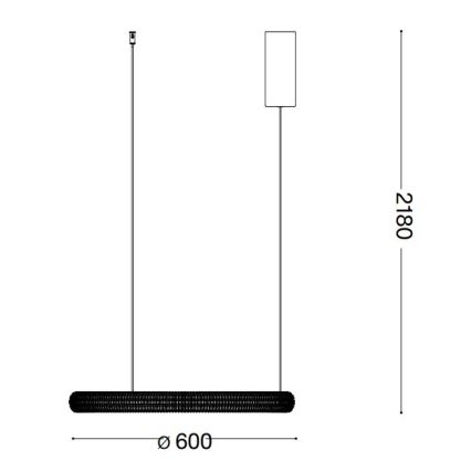 Ideal Lux - LED Hanglamp aan een koord MIRACLE LED/37W/230V diameter 60 cm CRI 90 mat chroom