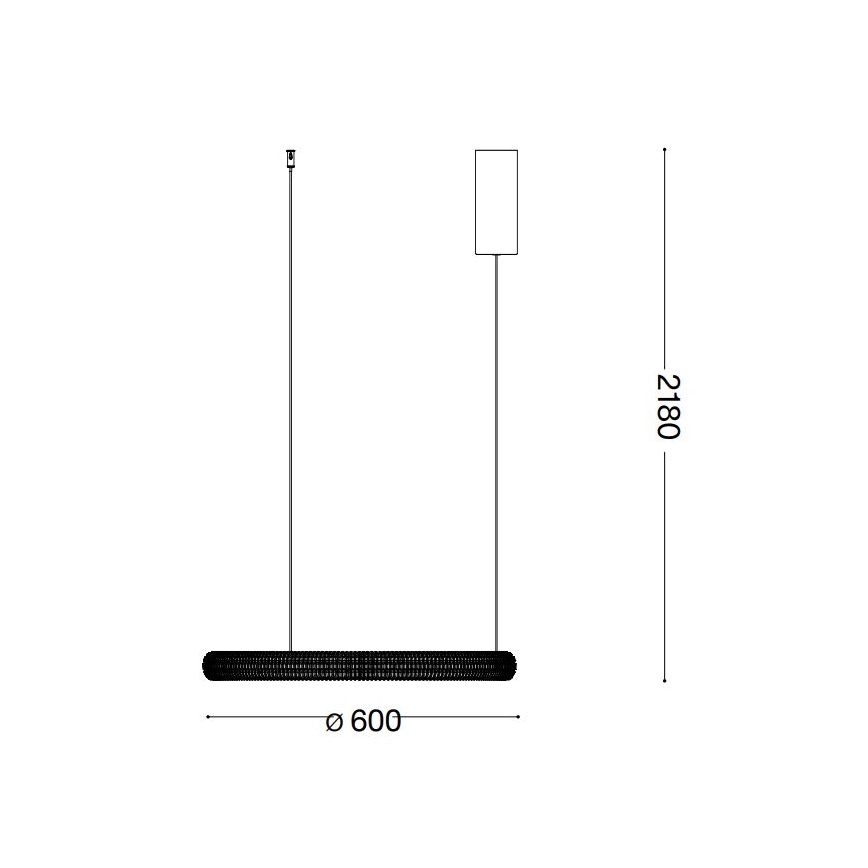 Ideal Lux - LED Hanglamp aan een koord MIRACLE LED/37W/230V diameter 60 cm CRI 90 mat chroom