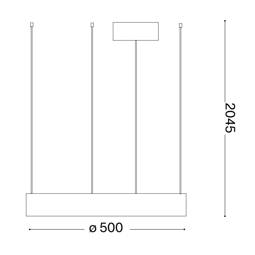 Ideal Lux - LED Hanglamp aan een koord ORACLE LED/28W/230V 3000K diameter 50 cm CRI 90 zwart