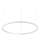 Ideal Lux - LED Hanglamp aan een koord ORACLE SLIM LED/37W/230V 2700K diameter 70,5 cm wit