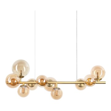 Ideal Lux - LED Hanglamp aan een koord PERLAGE 10xG9/3W/230V 81 cm goud/gerookt