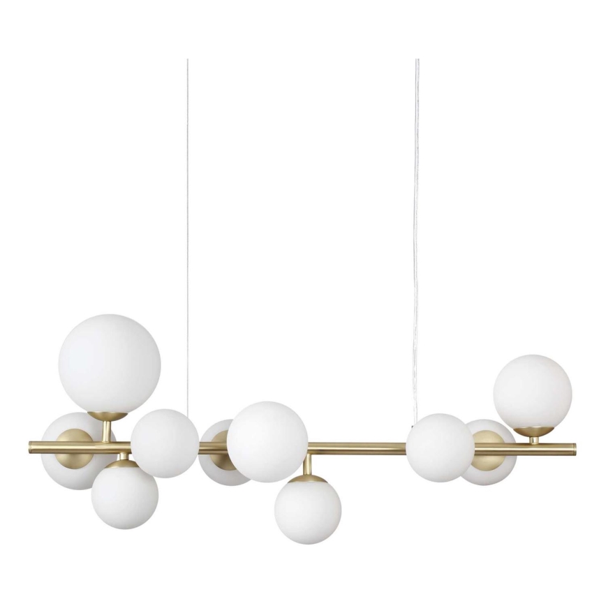 Ideal Lux - LED Hanglamp aan een koord PERLAGE 10xG9/3W/230V 81 cm goud/wit