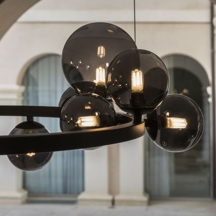 Ideal Lux - LED Hanglamp aan een koord PERLAGE 11xG9/3W/230V diameter 73 cm zwart/gerookt
